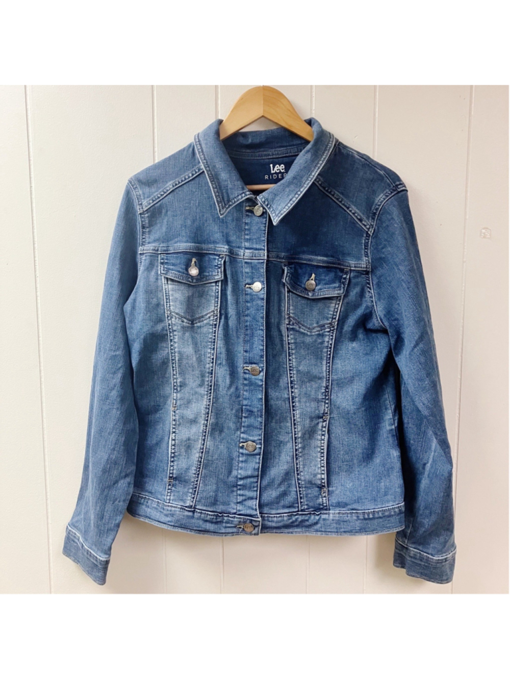 Western Boho Americana Lee Riders Womens Jean Jacket X-LARGE Indigo Indie Sleaze